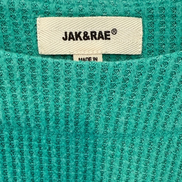 Jak & Rae  Sweater Crew Neck  Teal Small Thermal - Picture 2 of 4